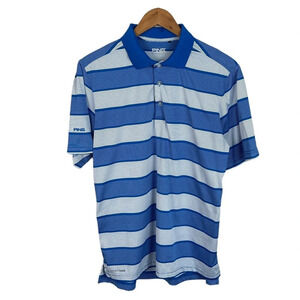 PO544 Mens PING Golf Brand Sensor Cool Performance Striped Polo Shirt M